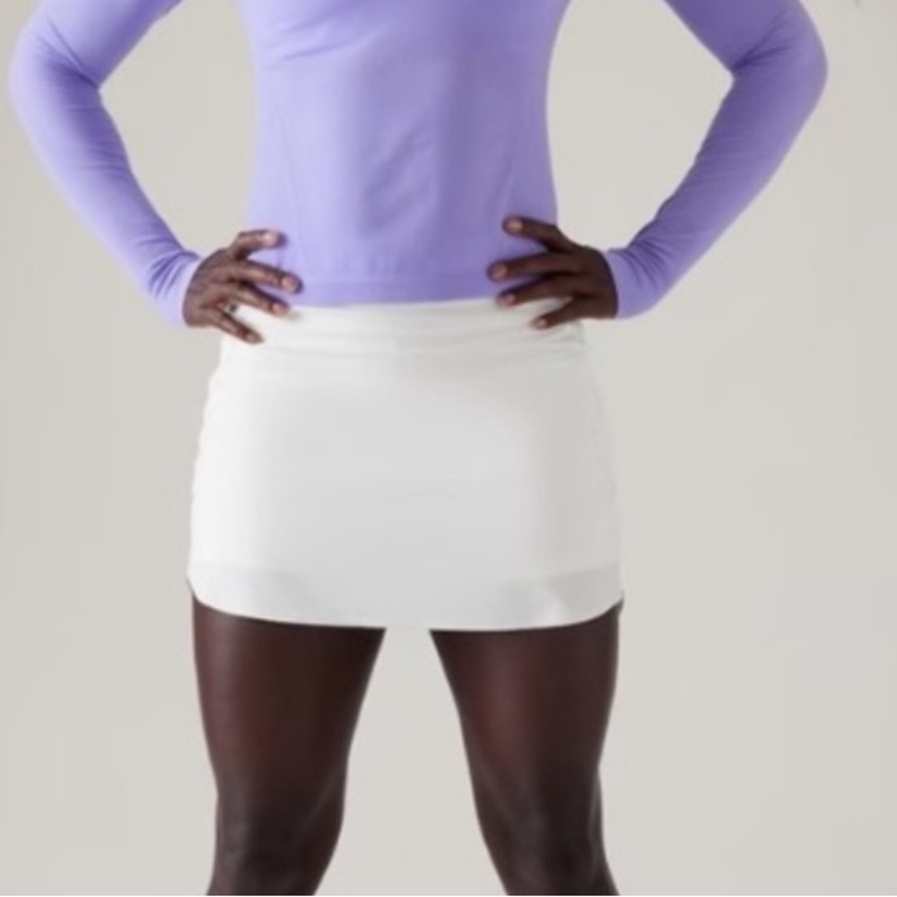 Athleta Run With It High Rise Athletic Skort White 3X